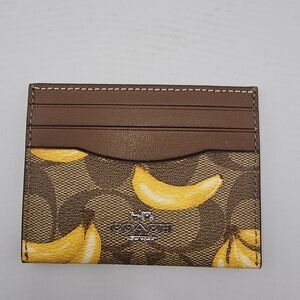Coach Bananas Print Card Holder